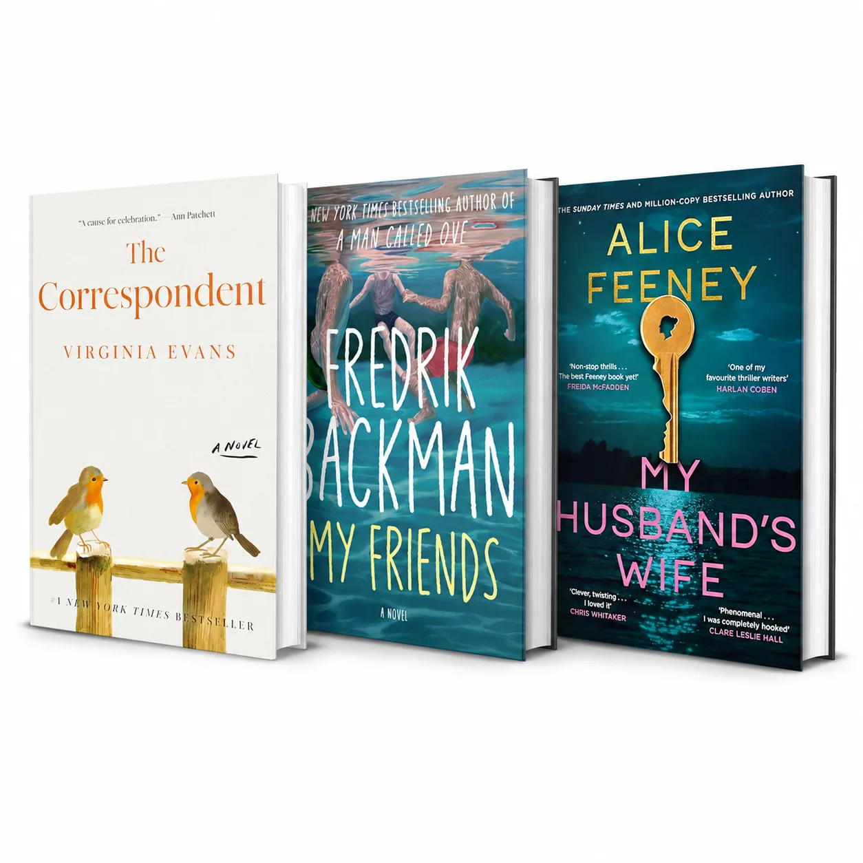 The Correspondent + My Friends + My Husband's Wife | Fiction & Thriller Book Com