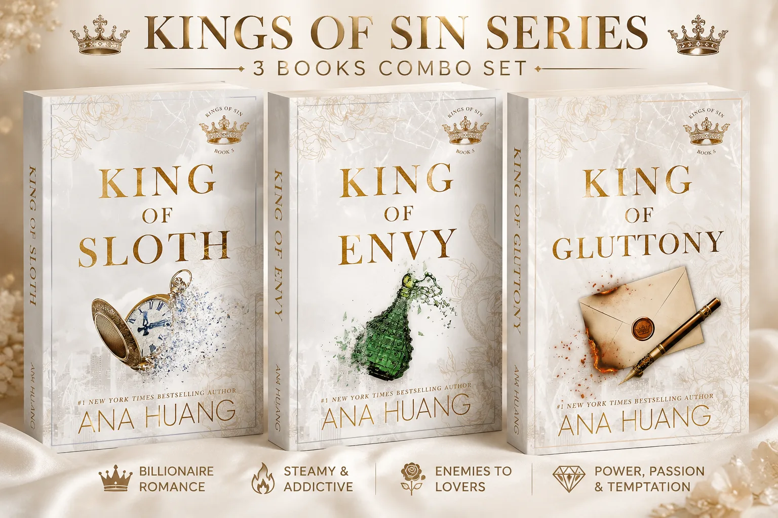 Kings of Sin Books 4-6 Combo | King of Sloth + King of Envy + King of Gluttony |